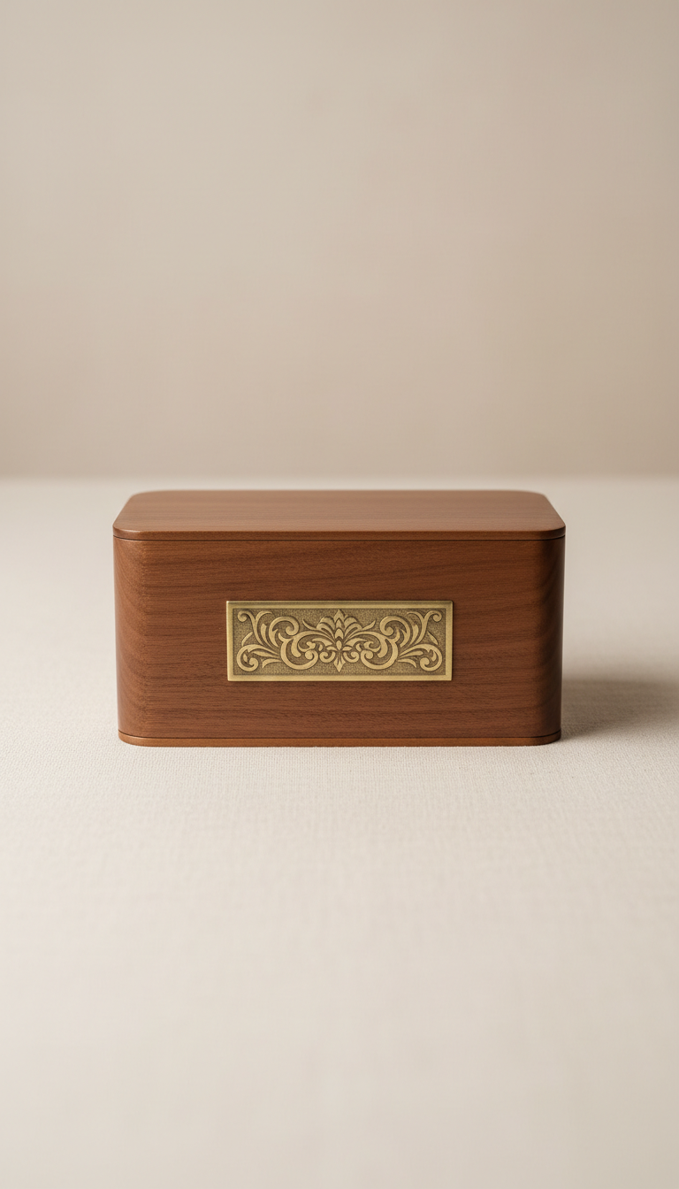 Walnut Jewelry Box with Engraved Plaque