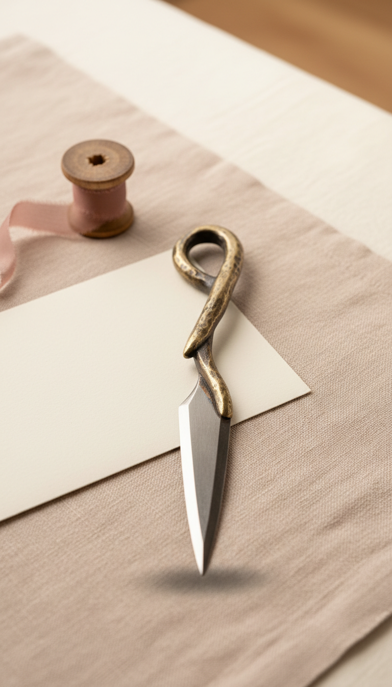 Handcrafted Metal Letter Opener with Signature Branding